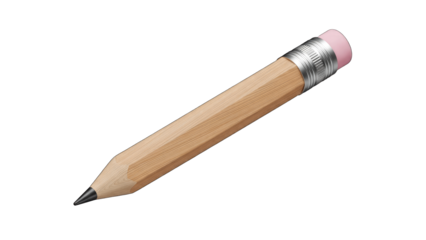 Wooden Pencil Isolated on White Background