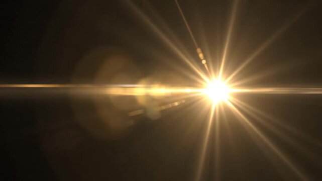 Blinding light burst illuminating a black void