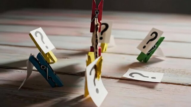 Fake News Concept - Question Marks and Information Uncertainty.