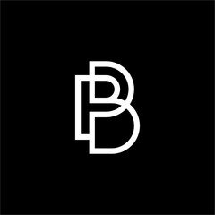A minimalist, elegant BP or PB monogram. Perfect for a fashion label or personal brand seeking a chic, highly recognizable, and exclusive look.