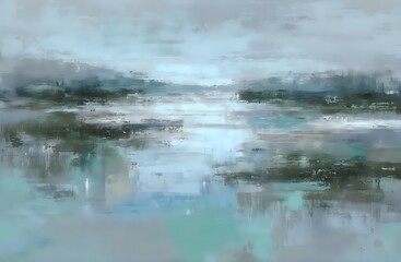 abstract lake landscape