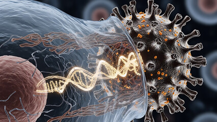 3d rendered illustration of a dna