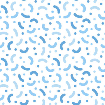 Vector seamless pattern of probiotics and prebiotics. Microflora background. 