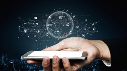 Global AI network showing connection between AI, global, and network elements across the digital world and data infrastructure Marrow