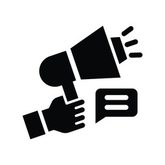 megaphone glyph icon illustration vector graphic.eps