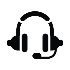 headphone glyph icon illustration vector graphic.eps