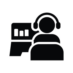 online learning glyph icon illustration vector graphic.eps