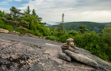Cairn Stack on Sloped Surface of West Cadillac Approach