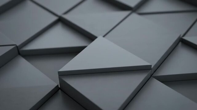 Dark gray triangular tiles form a geometric pattern on a wall with sharp edges and clean lines vvv 92