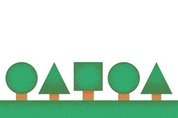 シンプルな木の背景イラスト素材｜ナチュラルデザイン