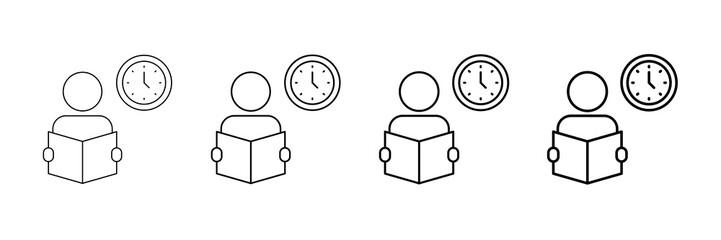 Lifelong Learning Icons Vector Set In Different Stroke Line Style