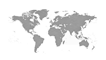 Fototapeta premium Global map illustration featuring grid pattern