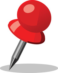 Close-up, isolated image of a bright red, circular button with a subtle texture