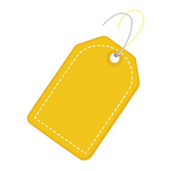 Digital illustration of a blank golden circular label with copy space for text