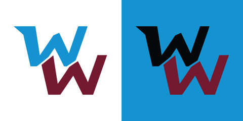 ww logo design with stylized letter