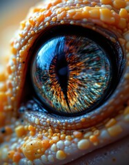 Intricate Gecko Eye Macro: A Detailed View of Reptilian Beauty, Cinematic Style, High Detail, Wildlife Photography