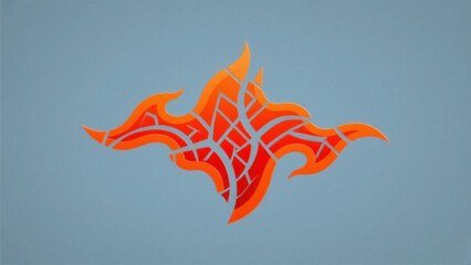 Fototapeta premium A red star vector illustration serves as a festive Christmas decoration or beach starfish symbol for holiday celebration design patterns on a white background
