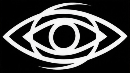 Black and white abstract vector illustration of a tribal dragon head with a flame pattern and eagle eye silhouette for a nature tattoo logo design art