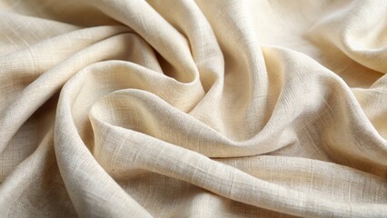 Elegant cream colored fabric with subtle pattern and draping folds
