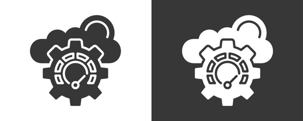 Throughput Icon Set Vector Collection Isolated In Black And White