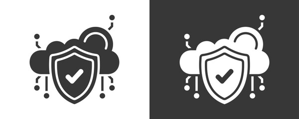 Data Security Icon Set Vector Collection Isolated In Black And White