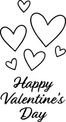 Valentine's Day with lovely hearts, beautiful card design 