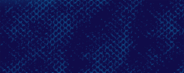 Abstract blue dynamic wavy line dotted texture ,Dark blue background with copy space. Modern futuristic simple dots pattern. EPS10 © raudatul