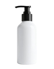 Fototapeta premium Pump bottle mockup, cylindrical lotion dispenser bottle, cosmetic packaging.