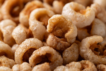 Pork rind texture background, Northern Thai food