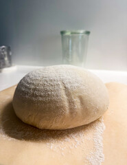Raw dough ball preparing for baking