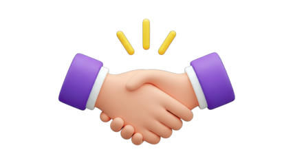 3D Handshake Illustration: Agreement & Partnership