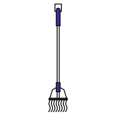 施設や店舗などで使用される業務用モップをシンプルに表現したイラスト｜清掃業務や床掃除のイメージに適したベクター素材