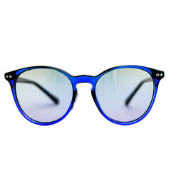 Modern Black Rectangular Reading Glasses Isolated on White