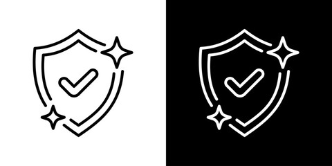 Shield Icon Flat Style Vector Illustration