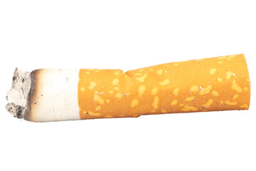 cigarette butts isolated on white background