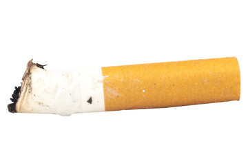 cigarette butts isolated on white background