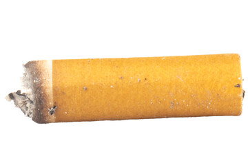 cigarette butts isolated on white background
