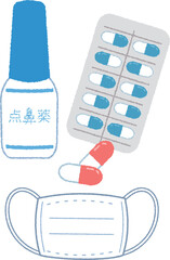 花粉症の薬のイラスト