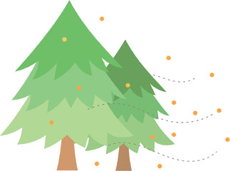 花粉を出す杉の木