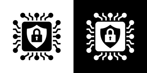 Hardware Security Icon Flat Style Vector Illustration