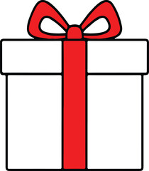 gift box with red ribbon