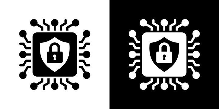 Hardware Security Icon Flat Style Vector Illustration