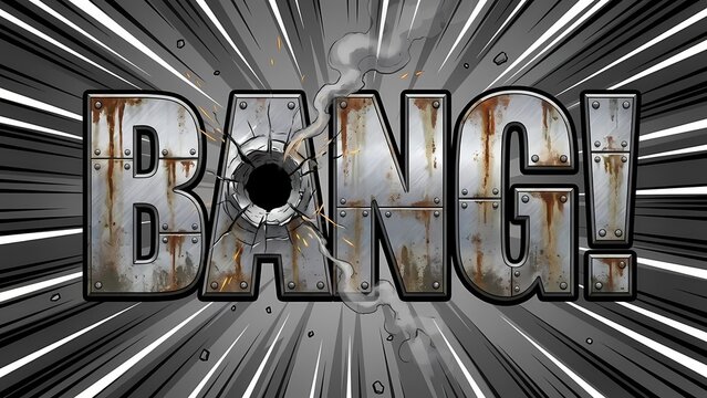 BANG! Metallic Comic Bullet Text Effect