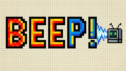 BEEP! Retro Pixel Comic Robot Text Effect