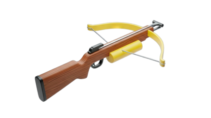 3D Render of a Crossbow on White Background