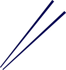 Silhouette vector of Eating stick. Outline of wooden chopsticks. Solid Icon of wooden chopsticks. used for eating Asian food. Chinese Chopsticks. Icon of a pair of eating chopsticks. 