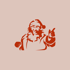 happy Santa illustration