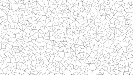 Seamless geometric pattern vector background, featuring a complex network of irregular polygonal shapes and lines, creating a modern abstract Voronoi texture illustration.