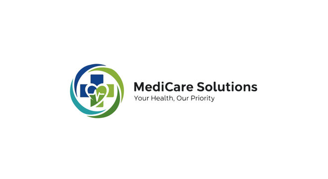 Healthcare Medic Hospital Clinical Logo &ndash; Medical Plus and Heart Symbol for Clinic and Health Services