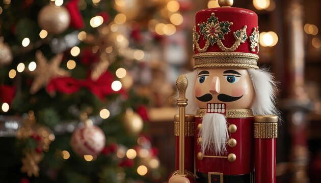 The Palace of Sweets background with a nutcracker